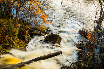 Autumn landscape in Muonio, Lapland, Northern Finland