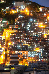 Fototapeta na wymiar Favela de Rio de Janeiro at night