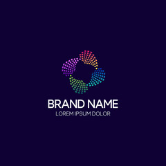 Illustration vector graphic of Creative logo.  squares art. Colorfull style. Aplication icon. Design inspiration. Fit to your Digital media, Business, Company etc