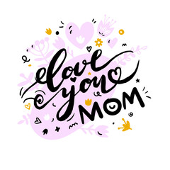 Thank you vector greeting card or postcard. Floral background