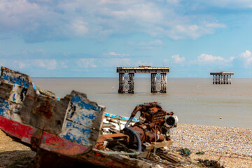 An old Fishing Boat at Sizewell Suffolk