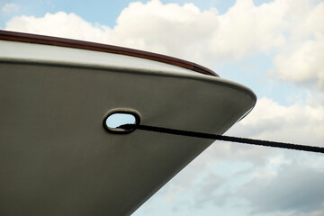 Luxury yacht, detail, northern Mediterranean
