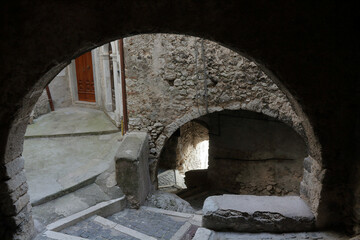 Old stone arch in Castel del Monte