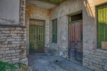 Door of abandon house in Limassol Cyprus