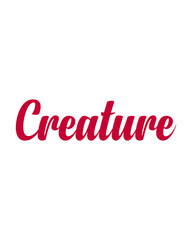 Creature Typography T-shirt design for print vector