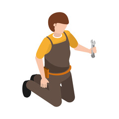 worker man with wrench