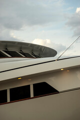 Luxury yacht, detail, northern Mediterranean
