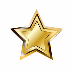 3d golden star