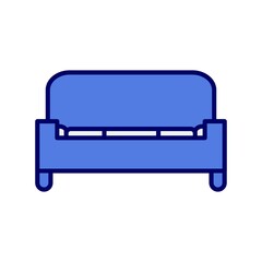 Sofa Line Filled Vector Icon Design