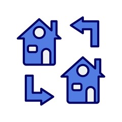 Transfer Line Filled Vector Icon Design