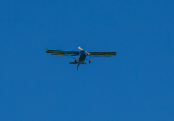 airplane in the blue sky