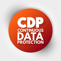 CDP - Continuous Data Protection acronym, technology concept background