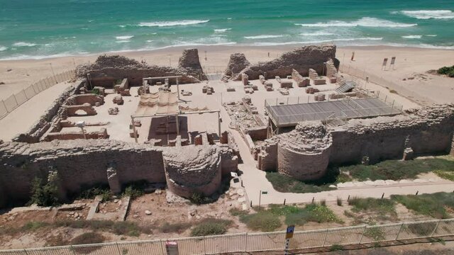 Minat al-Qal is a medieval coastal fort protecting the port known as Ashdod-Yam