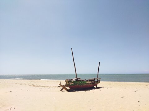 fishing boat on beach