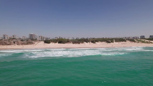Aerial photograph of Ashdod the sixth-largest city and port in Israel