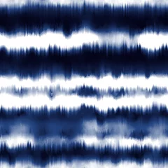 Fotobehang Ombre Seamless indigo shibori ombre tie dye pattern for surface print. High quality illustration. Realistic digitally rendered tie dye in perfect repeat for apparel, textile or interior design.  © NinjaCodeArtist