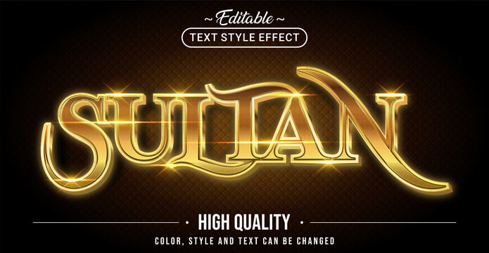 Editable text style effect - Sultan text style theme.