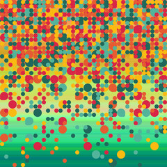 Colorful scattered circles