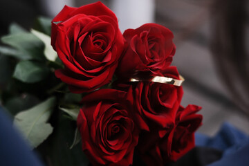 beautiful bouquet of close-up.red rose