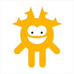 Children's animal. A cute animal or alien. Vector flat illustration icon isolated on white background.