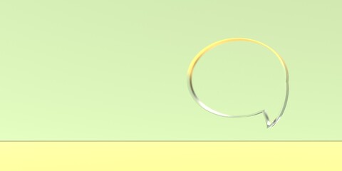 3D render of speech bubble