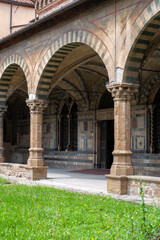 The courtyard of the Santa Maria Novella church in Florence