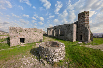 Historical Rozafa Castle in Shkodra, Albania