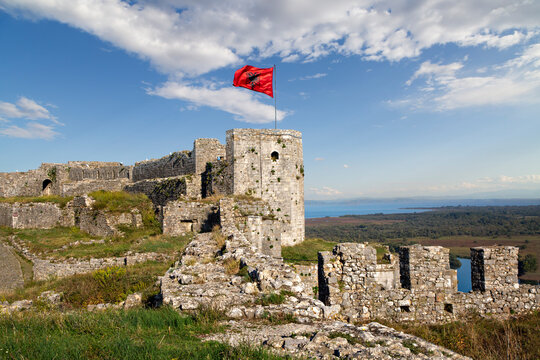 Historical Rozafa Castle in Shkodra, Albania