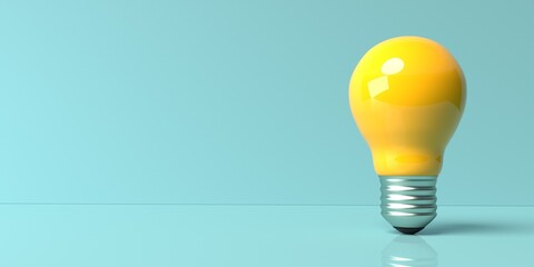 Fototapeta Light bulb on a colored background obraz