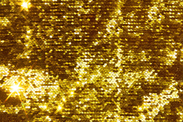 Gold glittering sequins sequins scales, background for your design