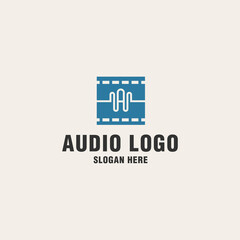 Obraz premium Letter A with audio logo template on monogram style