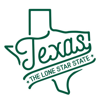 Texas the lone star state. Texas map design template. Vector and illustration.
