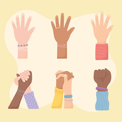 hands against racial discrimination