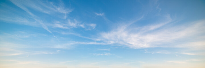 Naklejka na ściany i meble Blue sky with clouds in sardinia at sunset