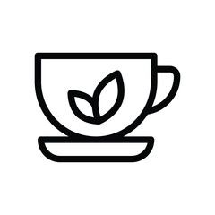 green tea icon illustration vector graphic