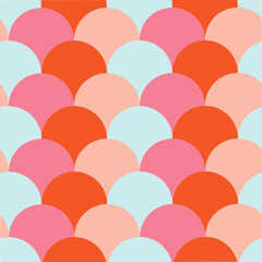 Scallop background design. Fish tail, scale seamless pattern