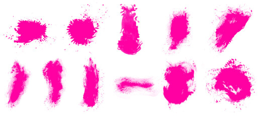 Beautiful pink set of brushes for draw