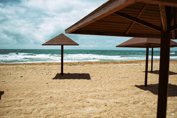 Summer and vacation. Relax at sea without people.