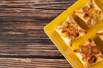 Roasted Snacks - Bread stuffed with cheese and sun-dried tomatoes