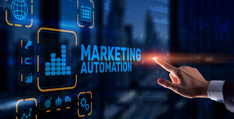 Marketing automation concept. Business Technology Internet and network