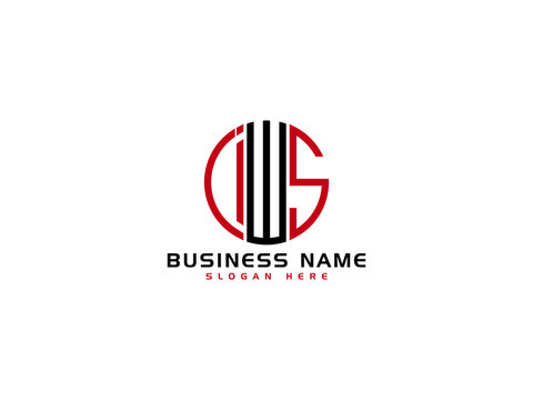 Letter IWS Logo Iocn Vector Image For Business