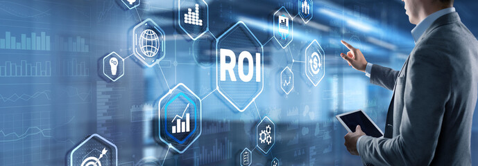 Roi Return On Investment Business Technology Analysis Finance Concept