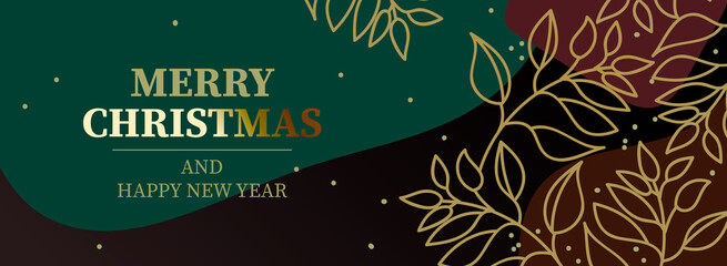 Christmas banner. Horizontal web banner template. Abstract web design, can used for header, footer, layout, letterhed, landing page