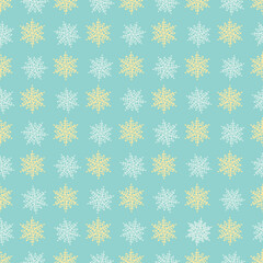 A simple winter snowflakes seamless vector pattern
