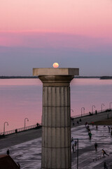 Moon River Column Sunset