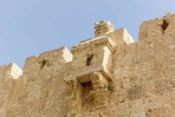 Closeup of architecture in Old City, Jerusalem, Israel.
