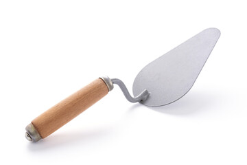 Trowel isolated on white background. Mason tool