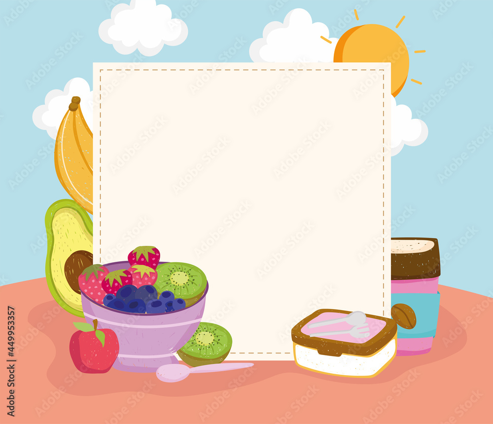 Canvas Prints healthy food with a banner