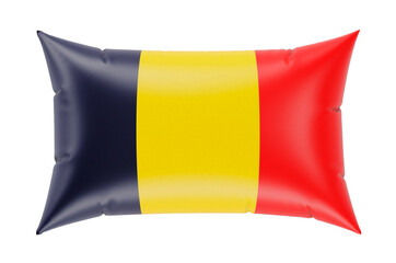 Pillow with Chadian flag. 3D rendering
