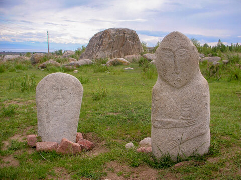 Balbals - Kurgan Stelae in Cholpon-Ata, Kyrgyzstan